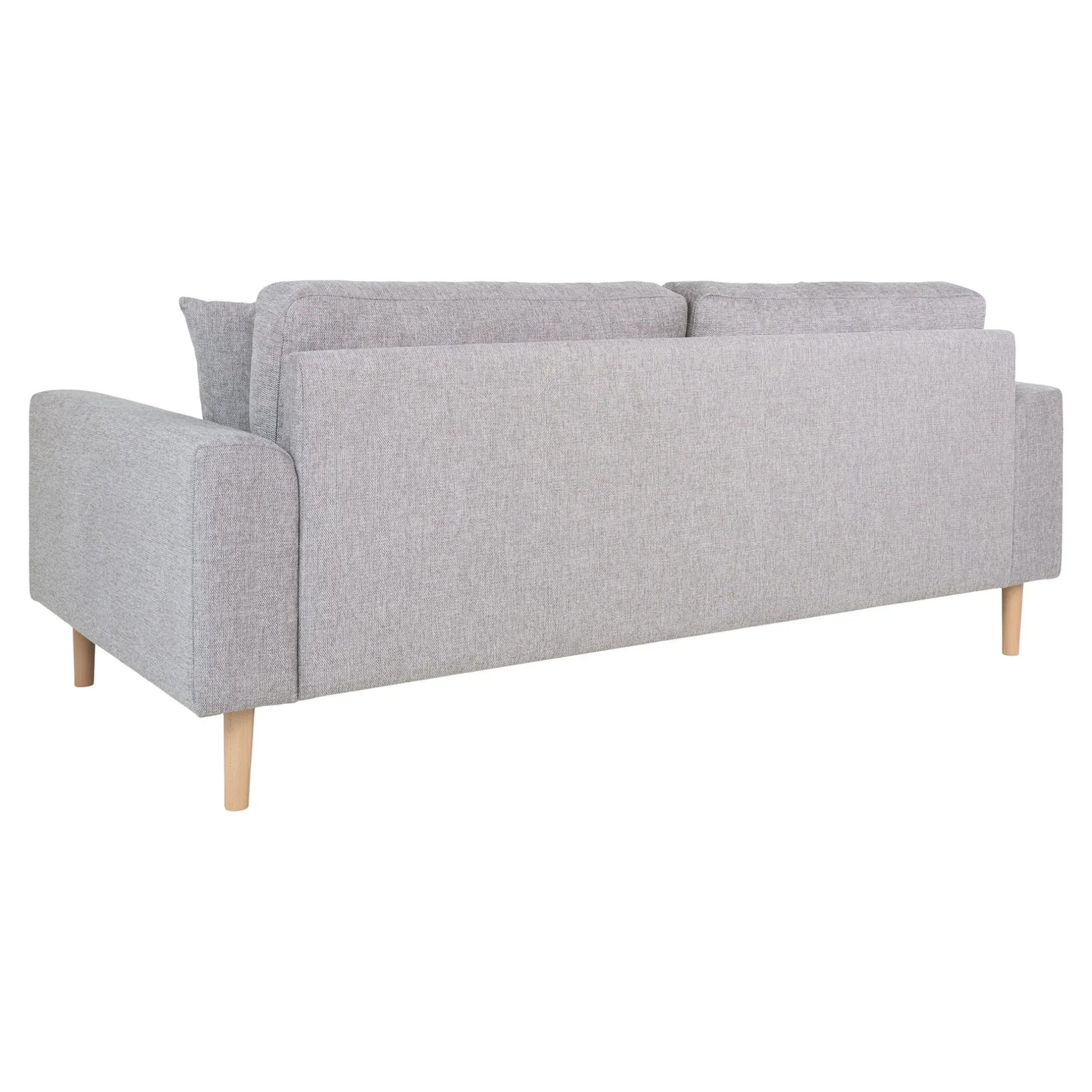 Hellgraues Lido 2,5-Sitzer-Sofa - Naturholzbeine