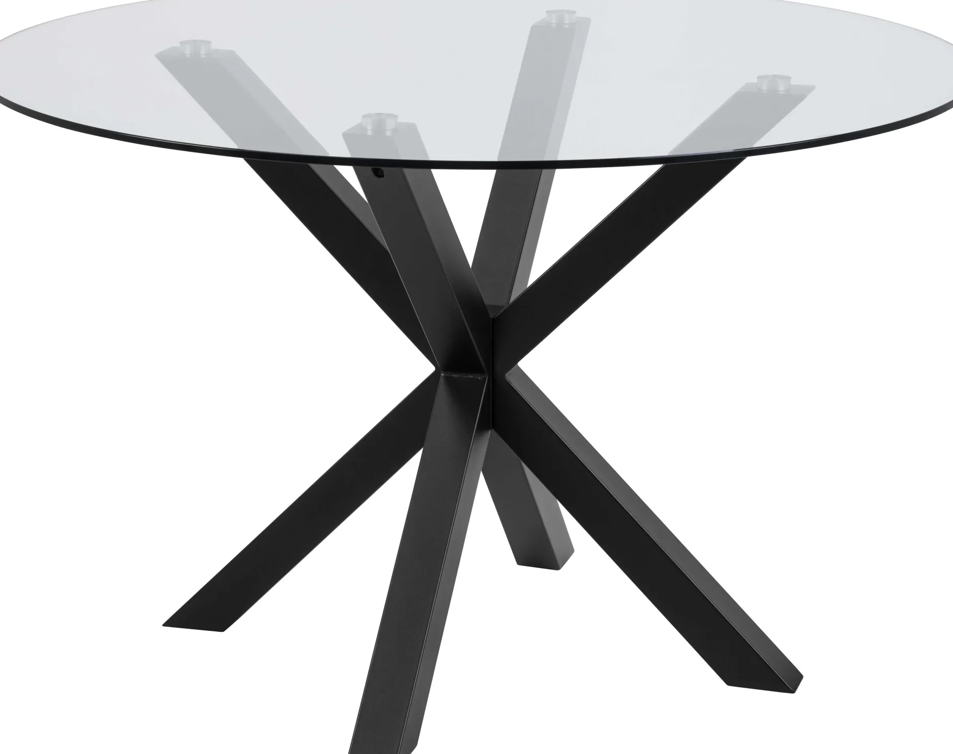 Hennie Runder Esstisch - Ø119cm - Tischplatte aus Glas