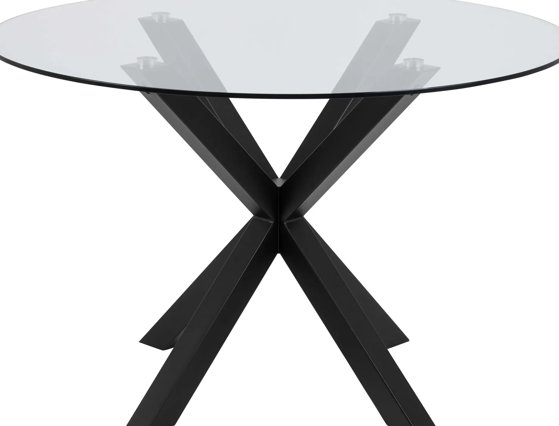 Hennie Runder Esstisch - Ø119cm - Tischplatte aus Glas