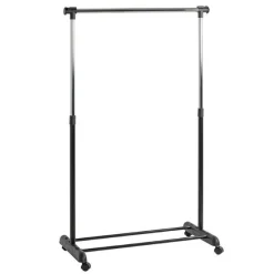 Höhenverstellbare Trolley-Garderobe, Stahl verchromt