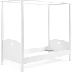 Himmelbett Amori 90x200cm für Mädchen - weiß