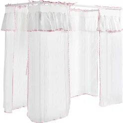 Himmelbett Amori 90x200cm mit Bettkasten und Voile - weiß