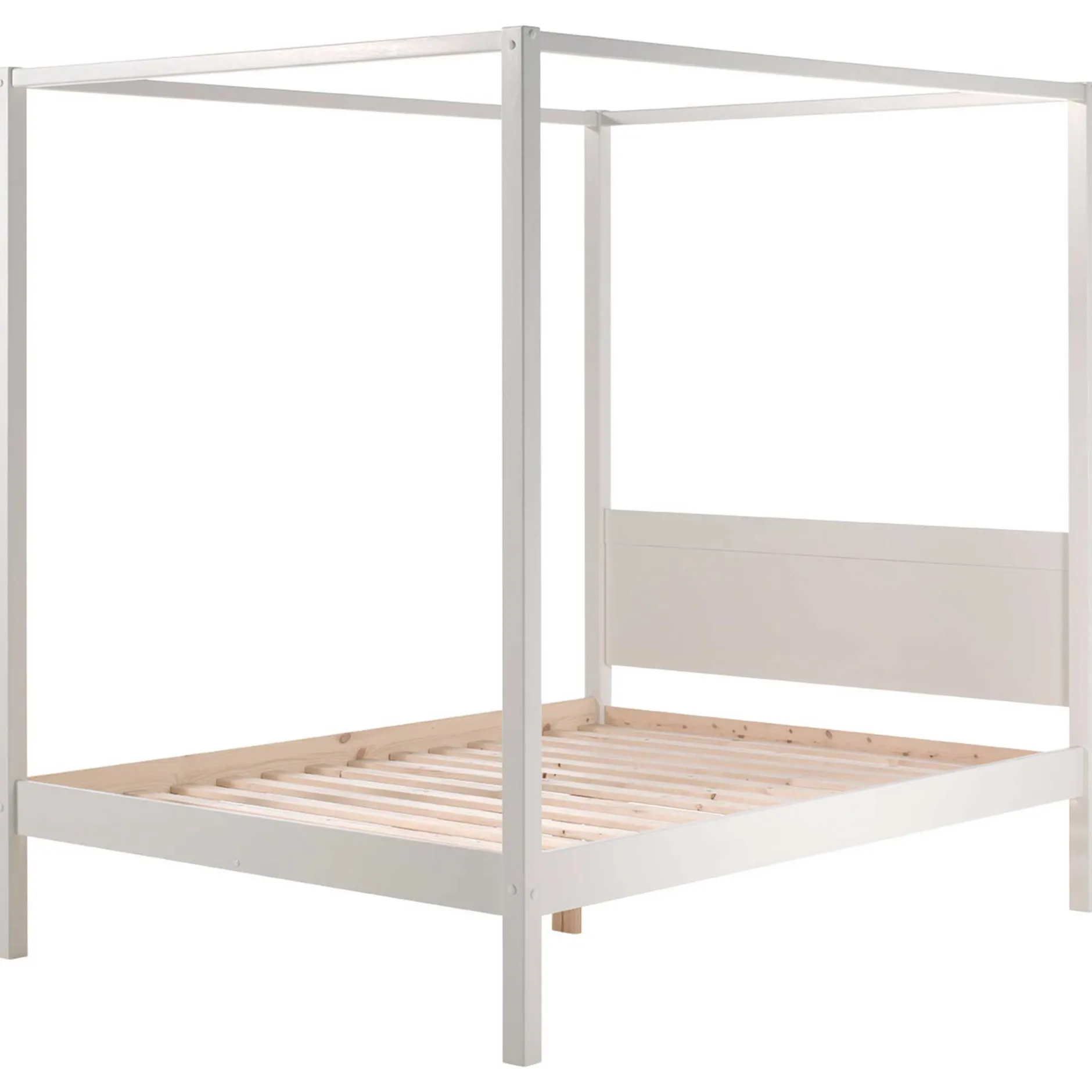 Himmelbett Charlotte 140x200 mit Voile - weiß