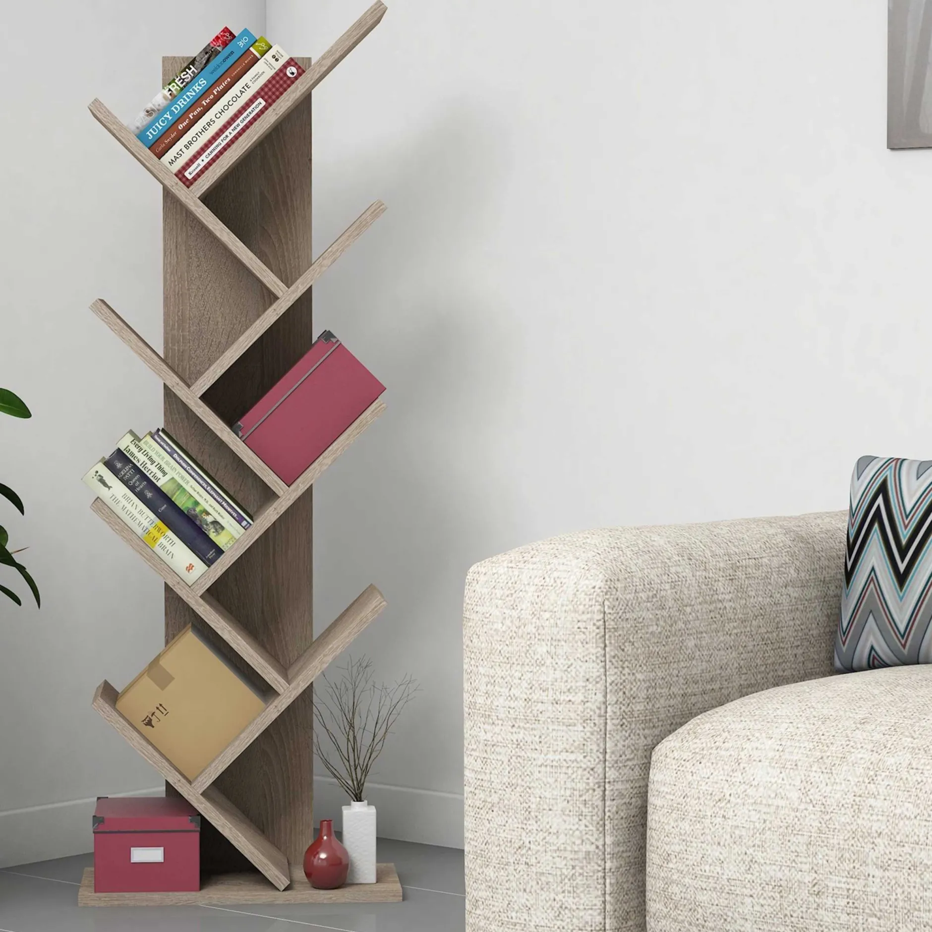 Hitit Bücherregal | 100 % MELAMIN | Walnuss