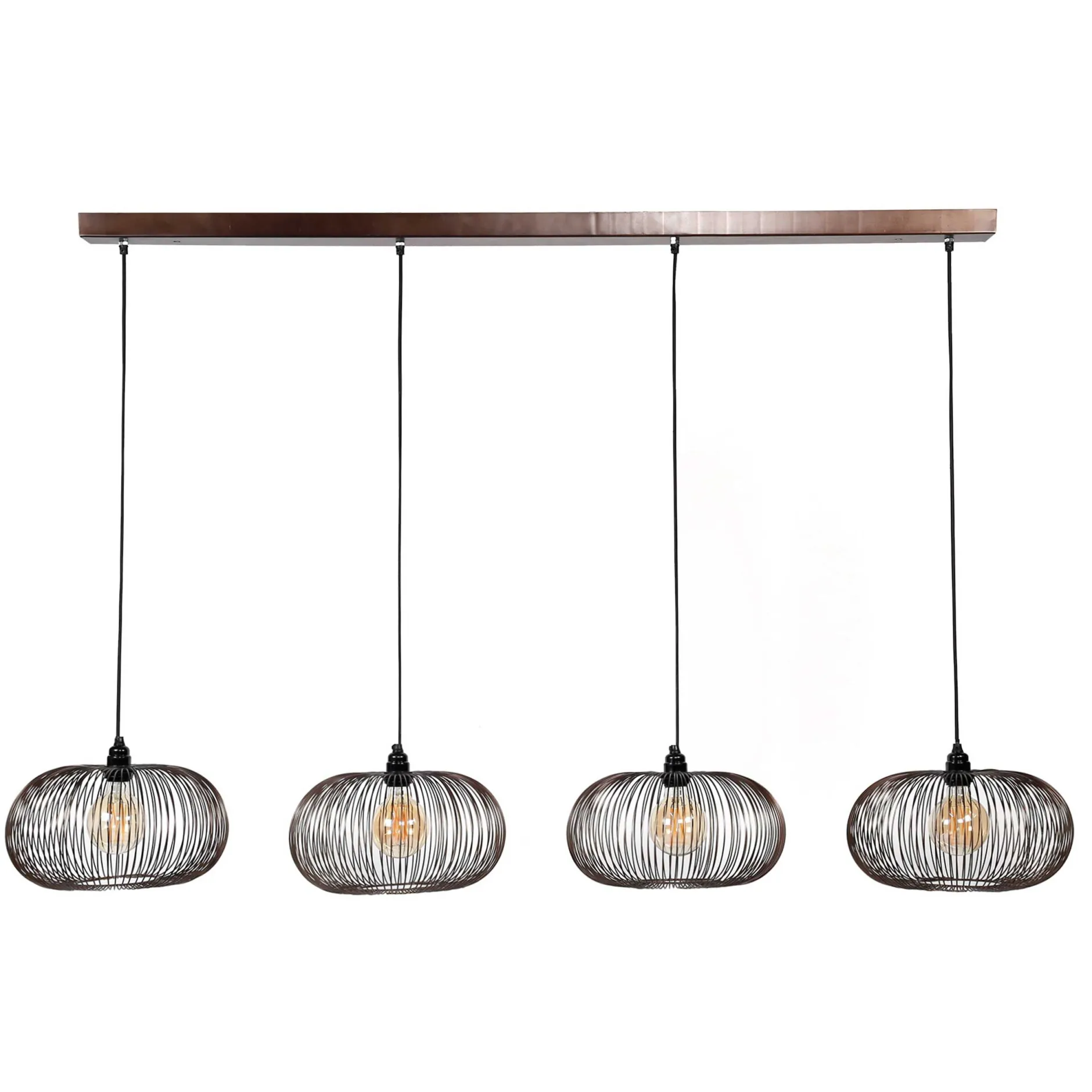 Hängelampe Chisa 4x Ø35 - schwarz nickel
