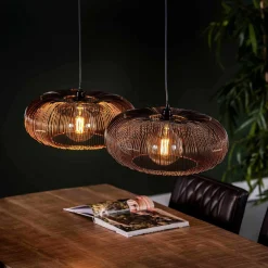 Hängelampe Chisa 2x Ø43 - schwarz nickel