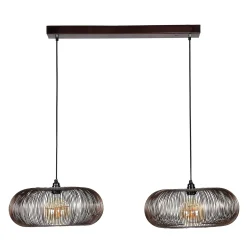 Hängelampe Chisa 2x Ø43 - schwarz nickel