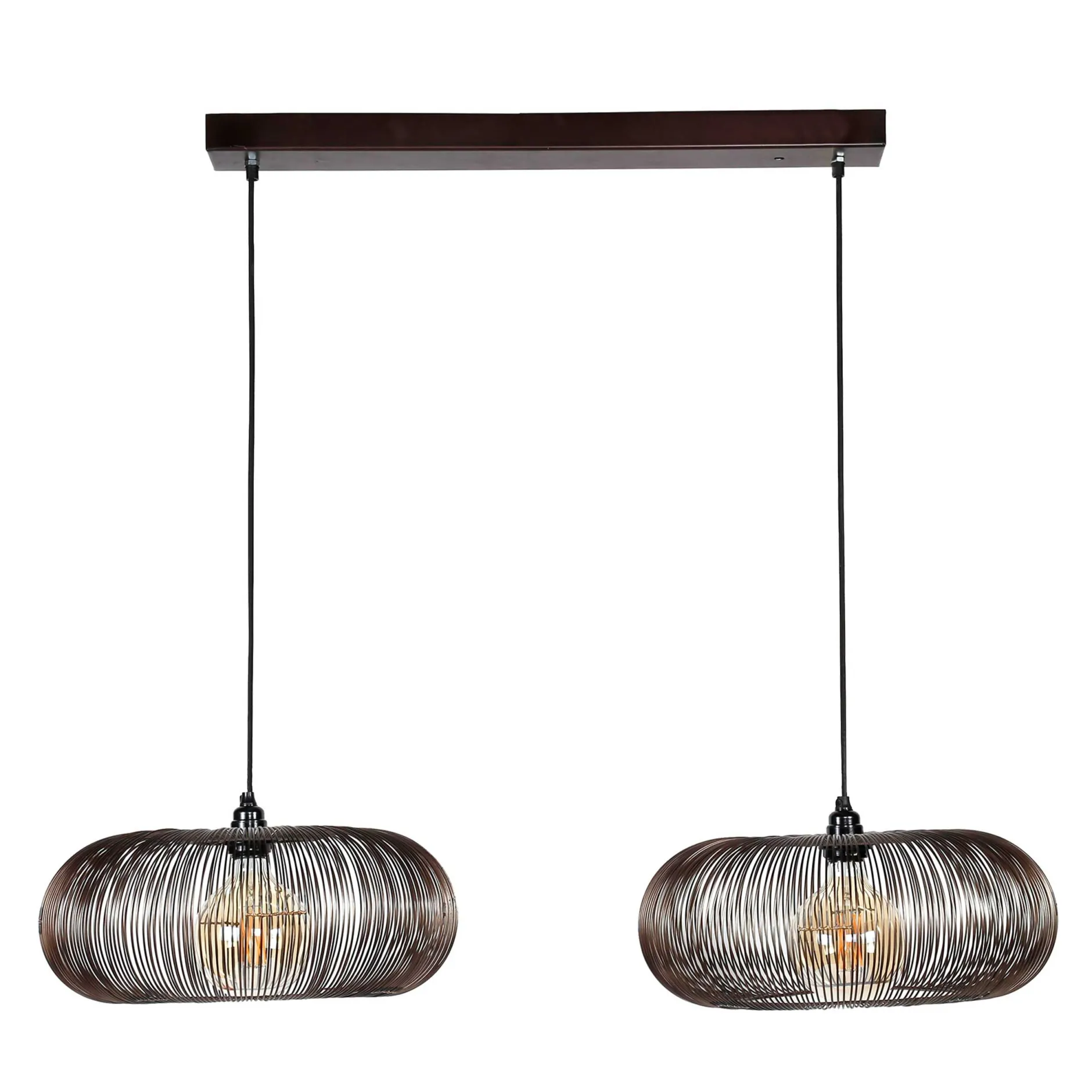 Hängelampe Chisa 2x Ø43 - schwarz nickel