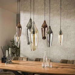 Hängeleuchte Cocoon - 120x40x150cm - 7 Lampen - Glas