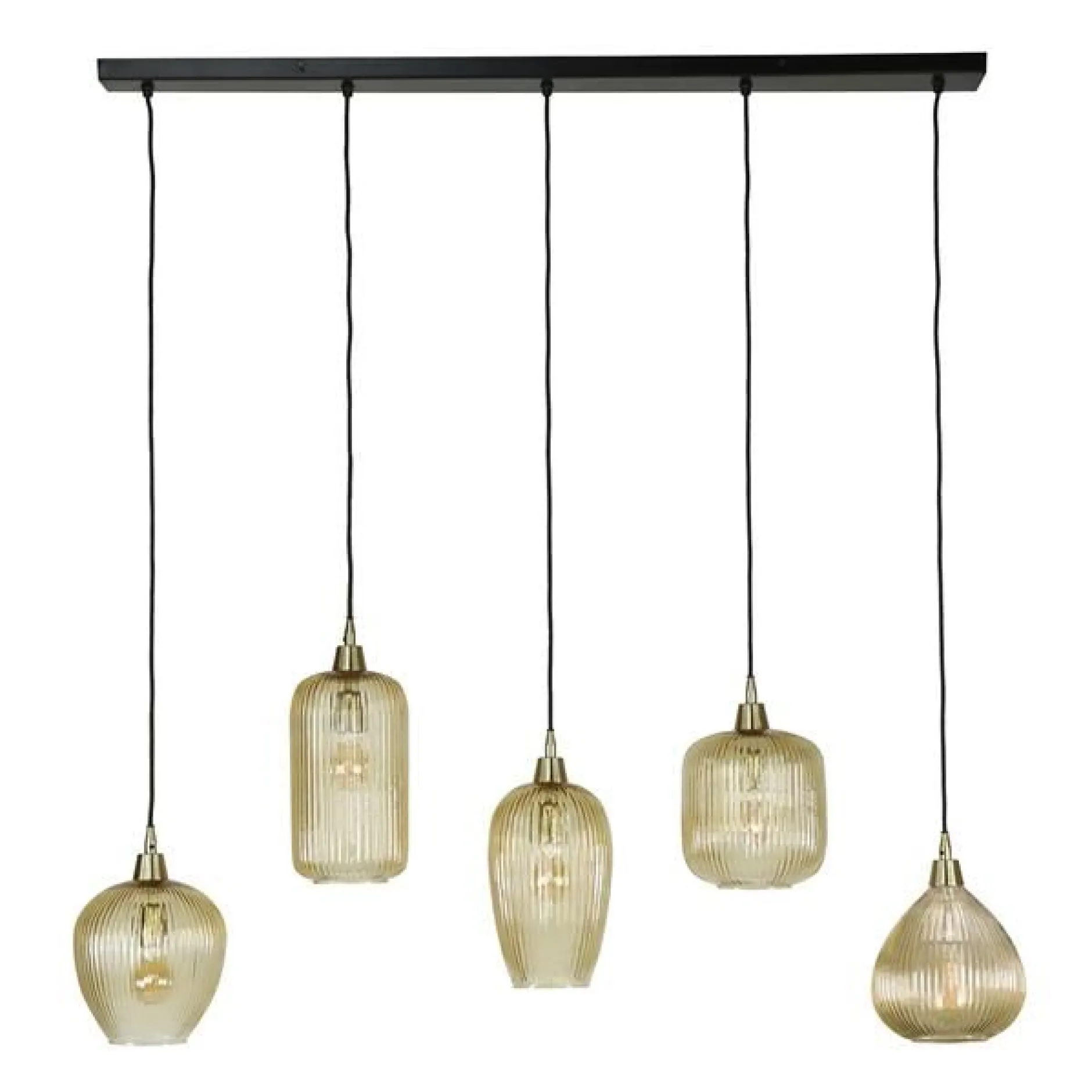 Hängeleuchte Jacala 5 Lichtquellen - bernsteinfarben