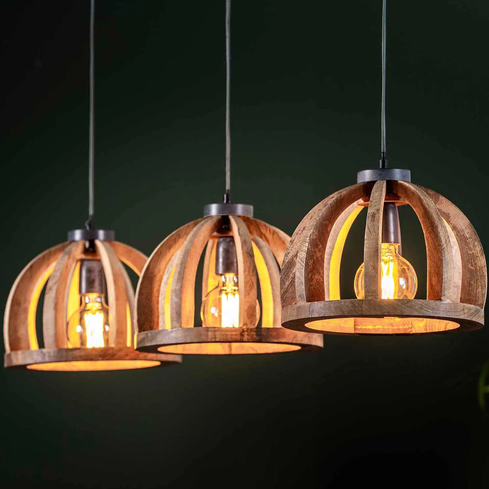 Hängeleuchte Lenno 3x Ø30 - Mango