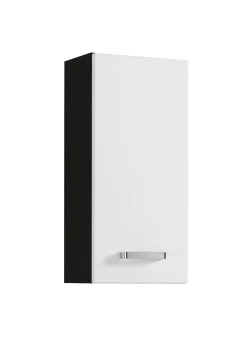 Hängeschrank Bobbi 30cm 1-türig - graphit/hochglanz-weiß