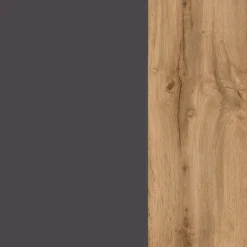 Hängeschrank Karan 37cm 1 Tür - Eiche/anthrazit