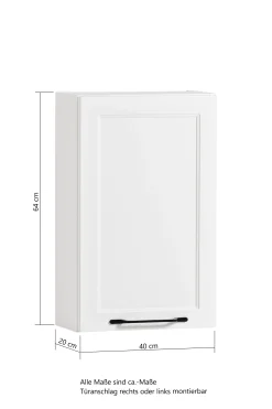 Hängeschrank Meran | 40 x 20 x 64 cm | Weiß