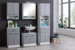 Hängeschrank Ricca 50cm 2 Türen - weiß/hellgrau
