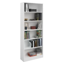 Hobby-Bücherregal 198 cm-5 Fachböden-weiß