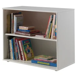 Hochbett Claire 140x200cm mit Bücherregal und Schlafsofa - weiß