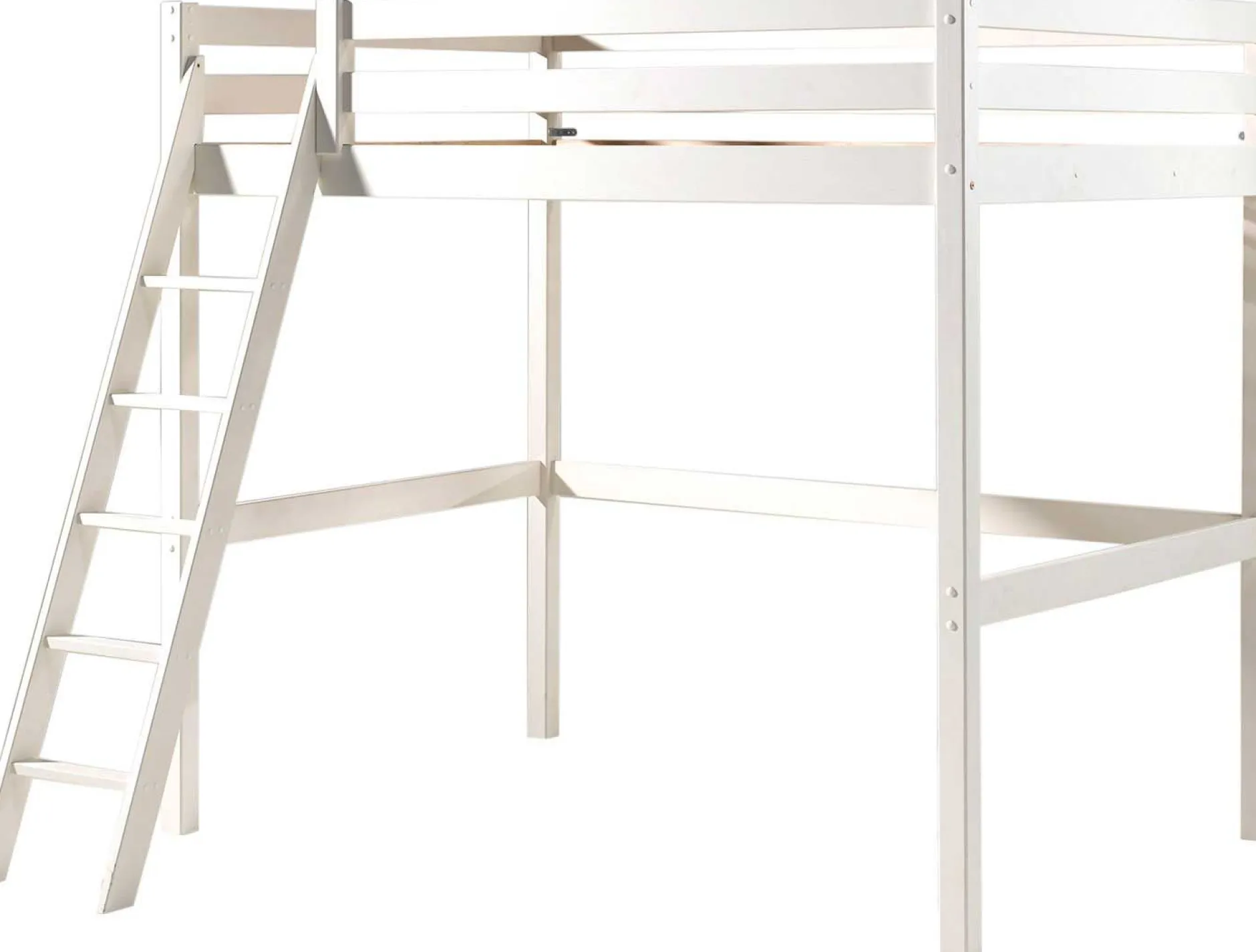 Hochbett Claire 140 x 200cm mit Schreibtisch - weiß