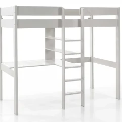Hochbett Lena mit Schreibtisch - weiß