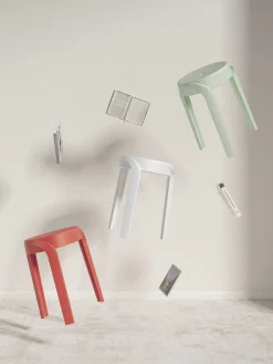 Hocker Aimee - 6er Set - weiß