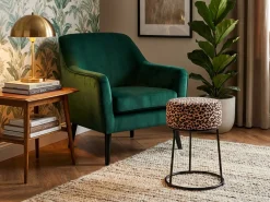 Hocker | Ø30 cm x 46 cm | Leopardenmotiv
