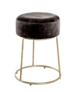 Hocker | Ø30 cm x 46 cm | Schwarz-gold