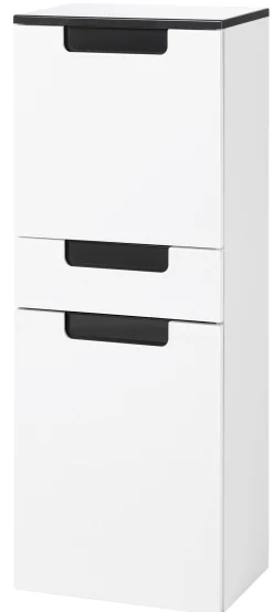 Hoher, breiter Kleiderschrank Siena 40cm - weiß/anthrazit