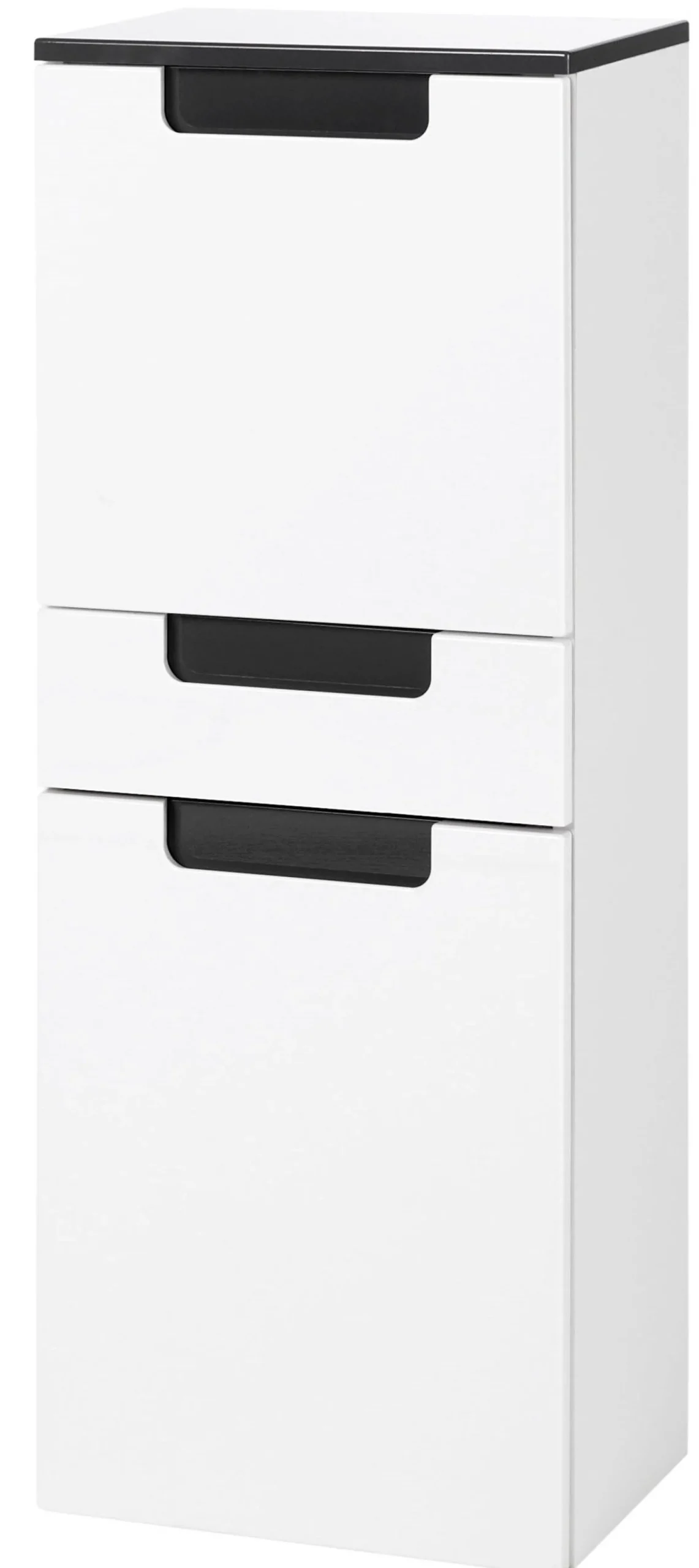 Hoher, breiter Kleiderschrank Siena 40cm - weiß/anthrazit