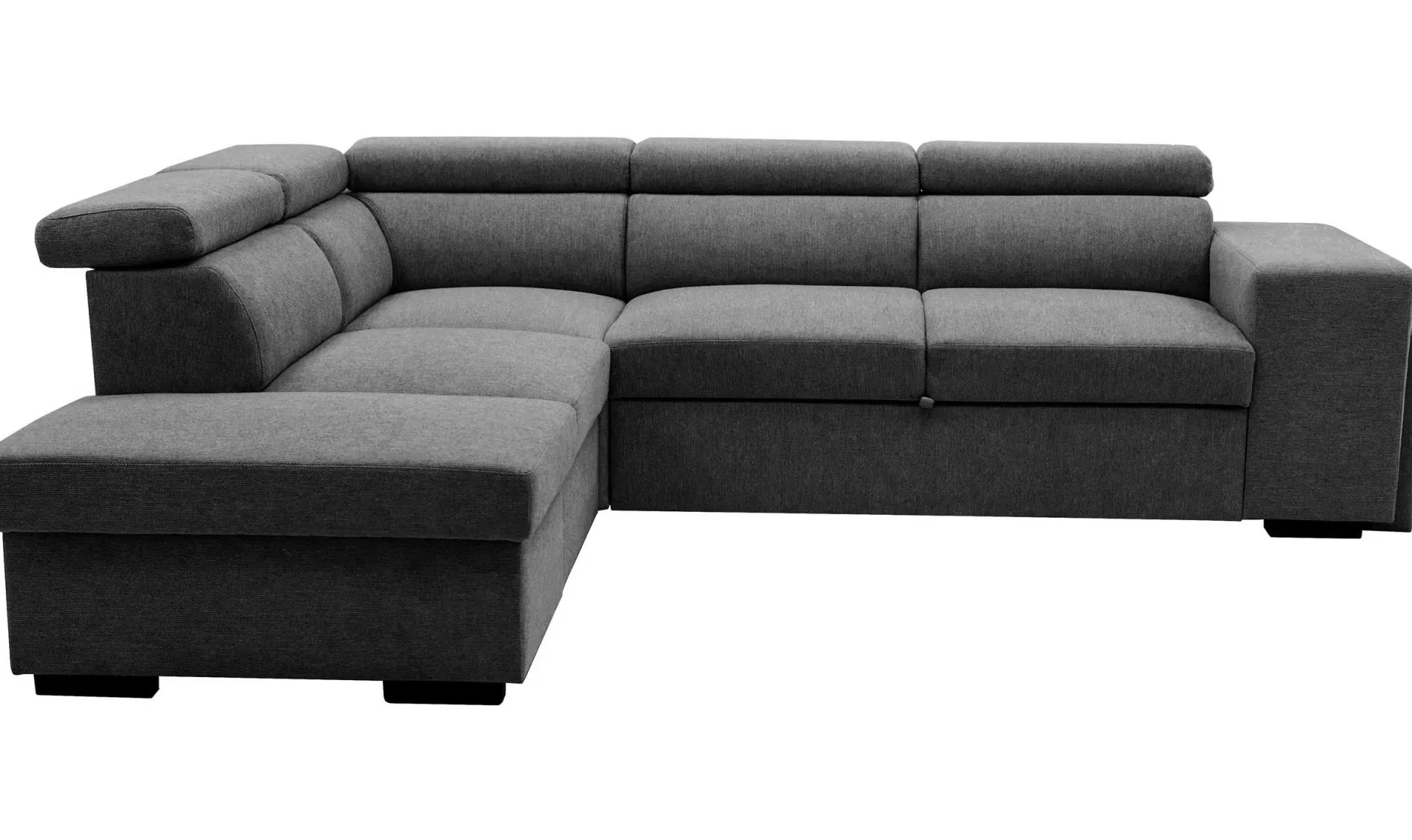 Holmes Ecksofa links - Armlehnen verstellbar - anthrazit