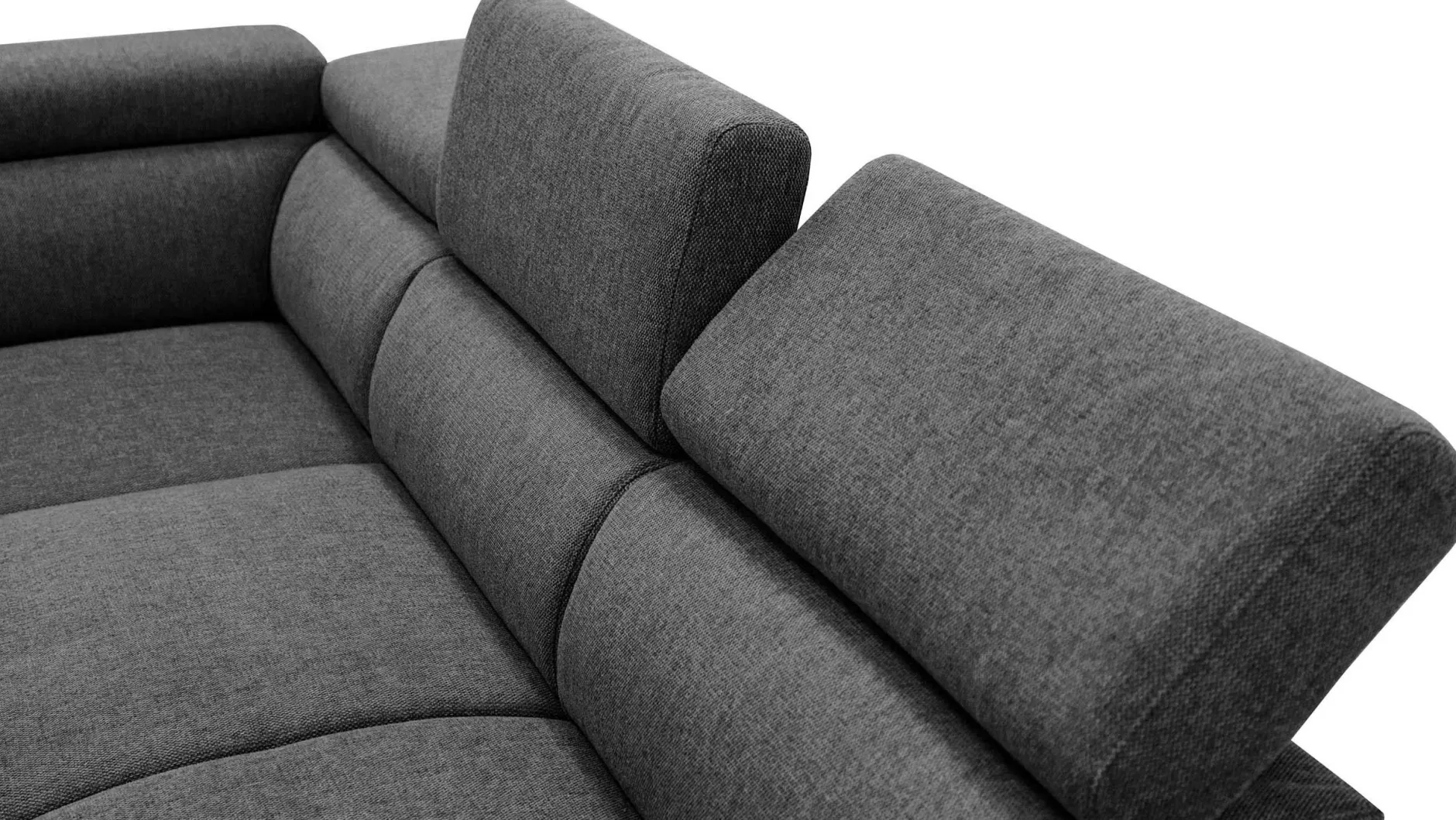 Holmes Ecksofa links - Armlehnen verstellbar - anthrazit