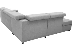 Holmes Ecksofa links - Armlehnen verstellbar - grau