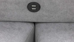 Holmes Ecksofa links - Armlehnen verstellbar - dunkelgrau