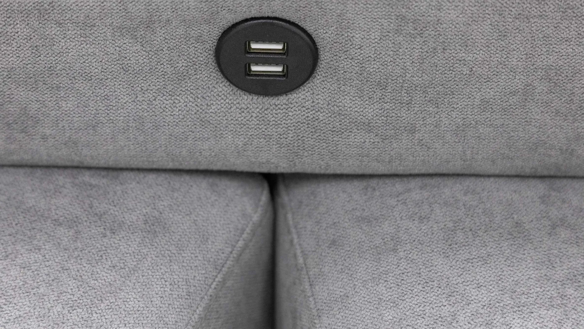 Holmes Ecksofa links - Armlehnen verstellbar - dunkelgrau