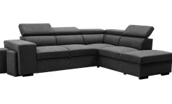 Holmes Ecksofa rechts - Armlehnen verstellbar - anthrazit