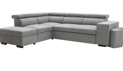 Holmes Ecksofa rechts - Armlehnen verstellbar - dunkelgrau