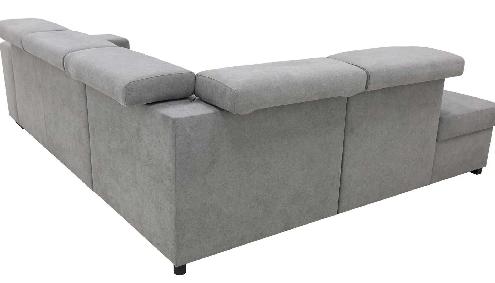 Holmes Ecksofa rechts - Armlehnen verstellbar - dunkelgrau
