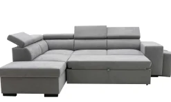 Holmes Ecksofa rechts - Armlehnen verstellbar - dunkelgrau