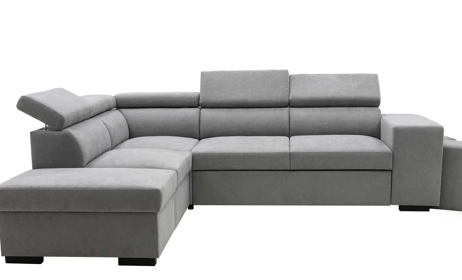 Holmes Ecksofa rechts - Armlehnen verstellbar - dunkelgrau