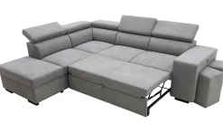 Holmes Ecksofa rechts - Armlehnen verstellbar - dunkelgrau