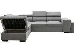 Holmes Ecksofa rechts - Armlehnen verstellbar - dunkelgrau