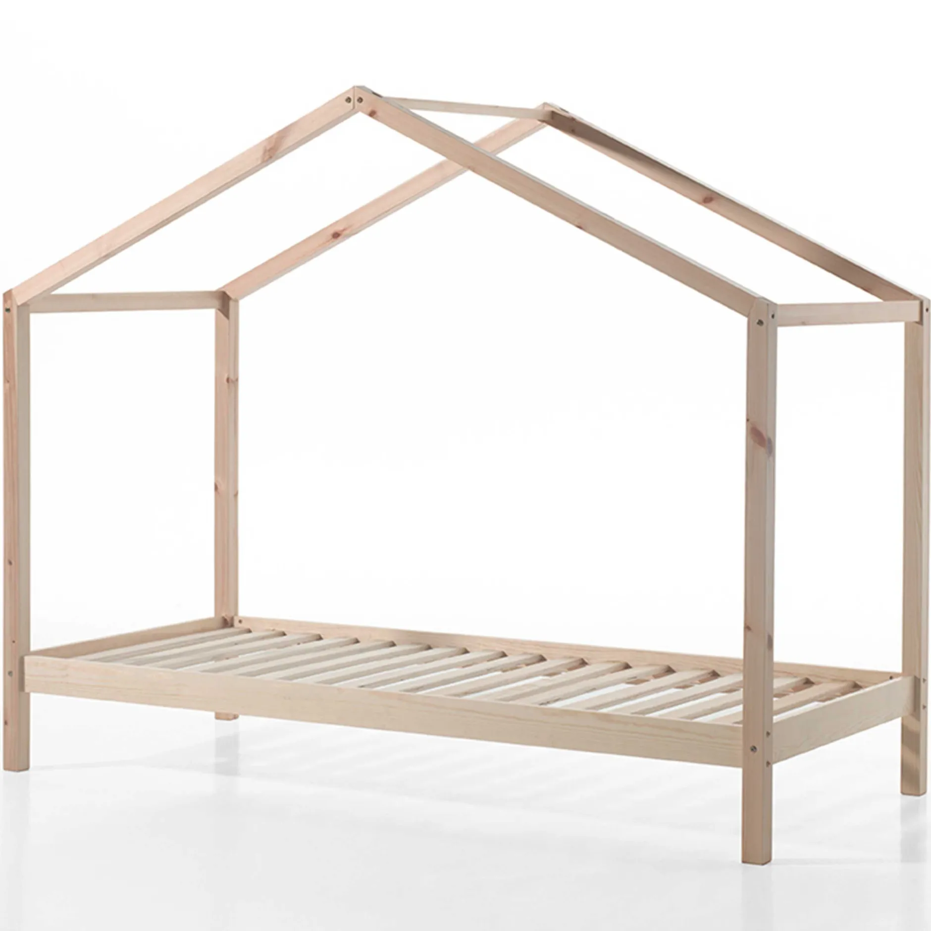 Home Bett Dallas 3 90x200 mit Bettkasten - Kieferholz