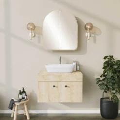 Hope Cabinet Badezimmerschrank | 100 % Hartfaserplatte | Beige