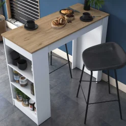 JA103 Küchentisch | 100 % MELAMIN | Walnuss, Weiß