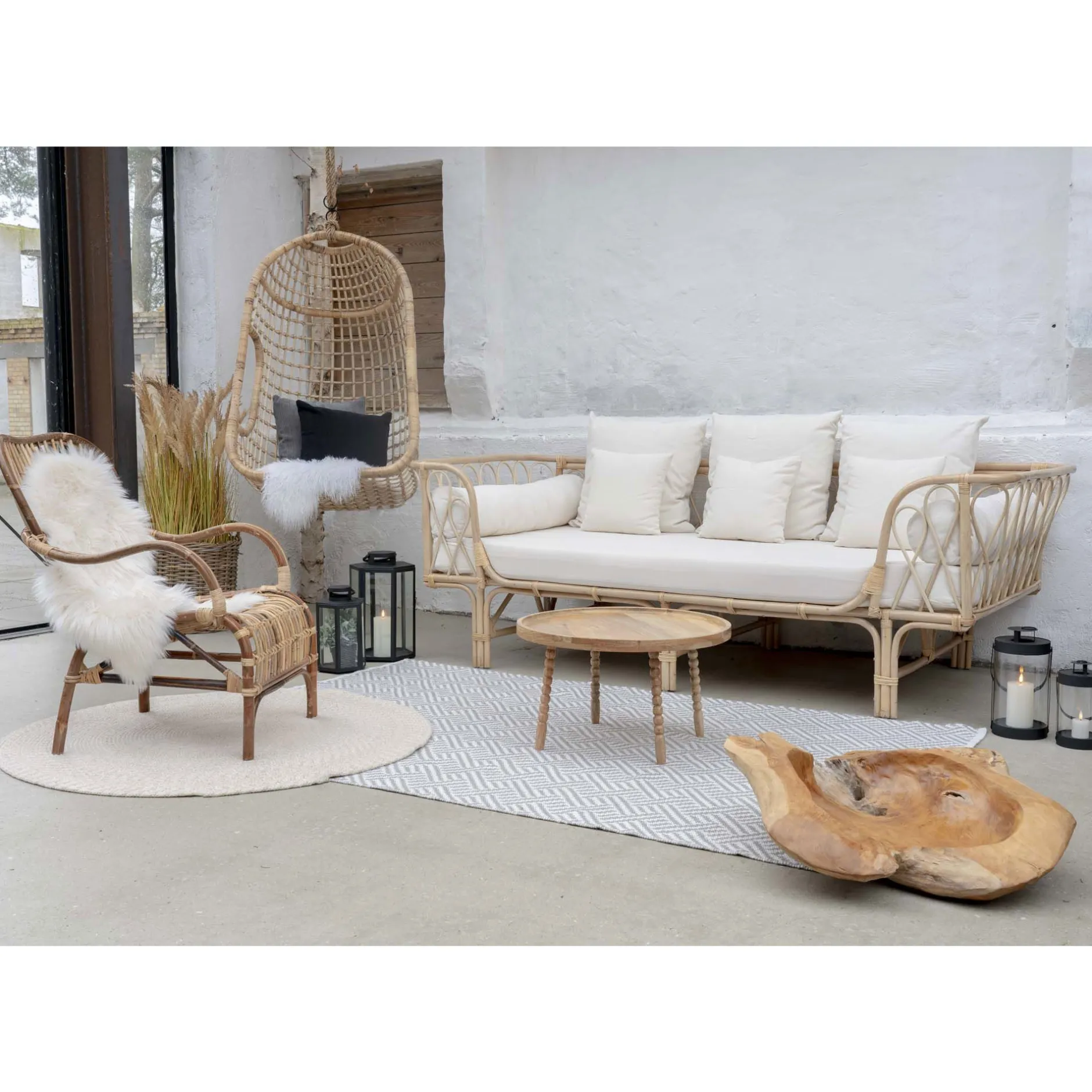 Jammu Couchtisch - Mangoholz natur Ø60x35 cm
