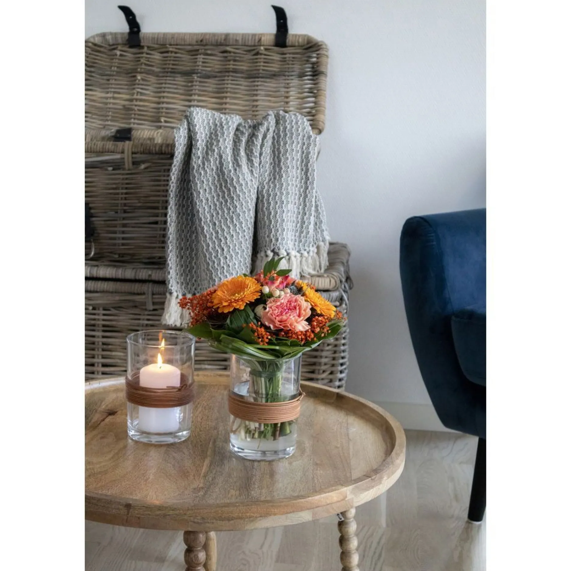 Jammu Couchtisch - Mangoholz natur Ø60x35 cm
