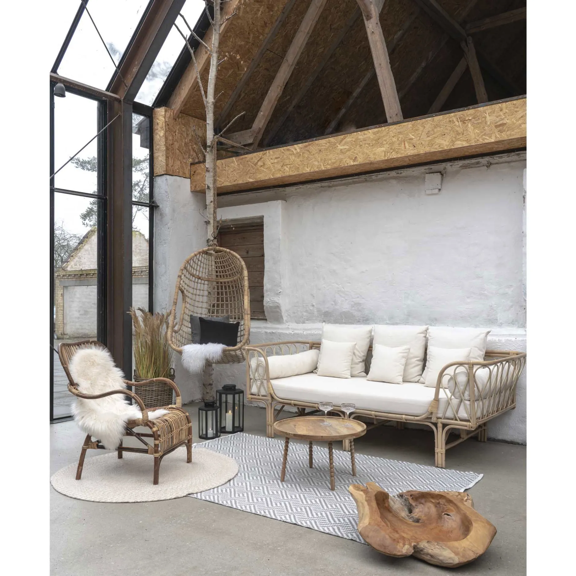 Jammu Couchtisch - Mangoholz natur Ø60x35 cm
