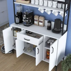 JE130 - 2987 Mehrzweckschrank | 100 % MELAMIN | Weiß