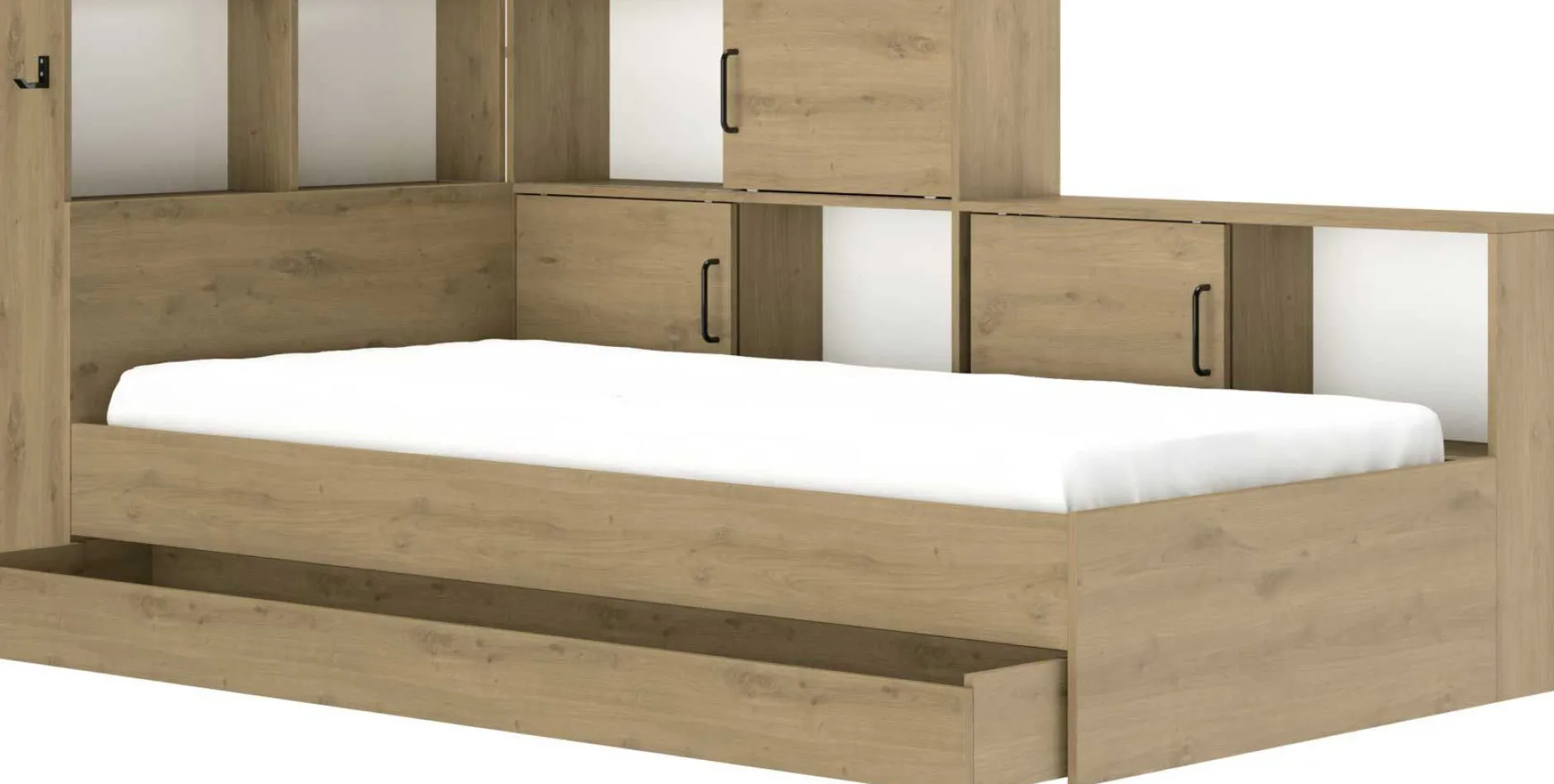 Jugendbett Erwan mit Stauraum | 90 x 200 cm | Artisan Eiche