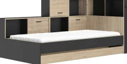 Jugendbett mit Bettkasten und Stauraum Erwan | 90 x 200 cm | Châtaignier-design