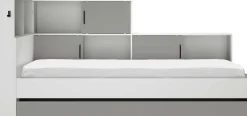 Jugendbett mit Stauraum Erwan | 90 x 200 cm | Design Grey Moon